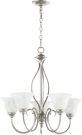 Buy classic-nickel Spencer Outdoor (Damp) Chandelier by Quorum