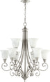 Classic Nickel with Faux Alabaster Glass and White Shade