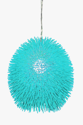 Buy aqua-velvet-and-blue-shade Urchin Pendant by Varaluz