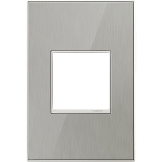 Buy brushed-stainless Adorne Gang Wall Plate by Legrand