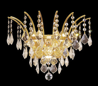 Buy gold-and-clear-shade Victoria Outdoor (Damp) Sconce by Elegant Lighting