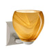 Satin Nickel with Honey 5.25``x 5.875``x 5.875`` Glass and Amber/Brown Shade