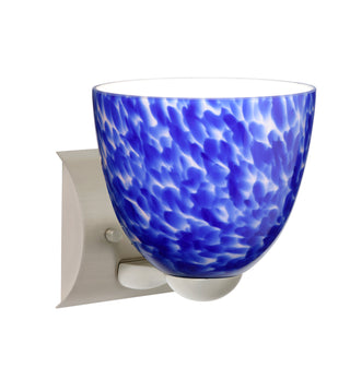 Buy satin-nickel-with-blue-cloud-5-5-x-6-325-x-6-325-glass-and-blue-shade Sasha Sconce by Besa