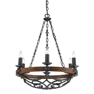 Buy black-iron Madera Chandelier by Golden