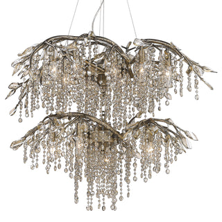 Buy mystic-gold-and-amber-brown-shade Autumn Twilight Chandelier by Golden