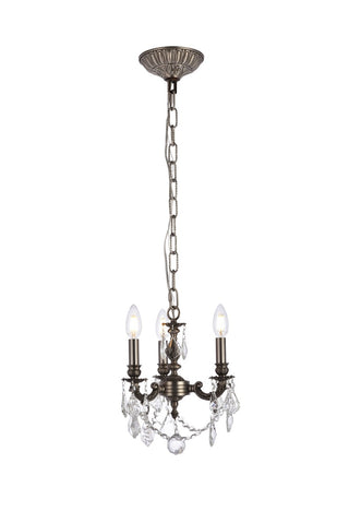 Buy pewter-and-clear-shade Lillie Pendant by Elegant Lighting