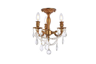 Buy french-gold-and-clear-shade Rosalia Flush Mount Ceiling Light by Elegant Lighting