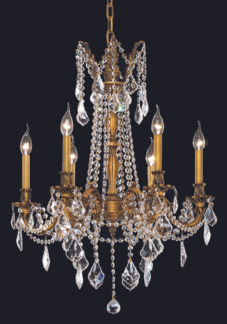 Buy french-gold-and-clear-shade Rosalia Chandelier by Elegant Lighting