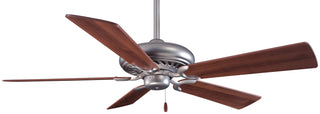Buy brushed-steel-finish-with-dark-walnut-blades Supra Ceiling Fan by Minka Aire
