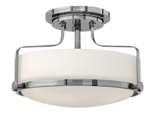 Buy chrome-with-etched-opal-glass-and-opal-shade Harper Flush Mount Ceiling Light by Hinkley