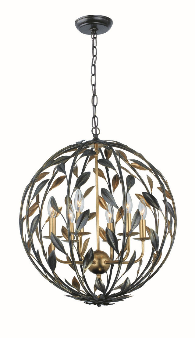 Broche Outdoor (Damp) Chandelier by Crystorama