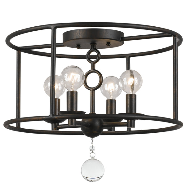 Cameron Outdoor (Damp) Semi Flush Mount Light by Crystorama