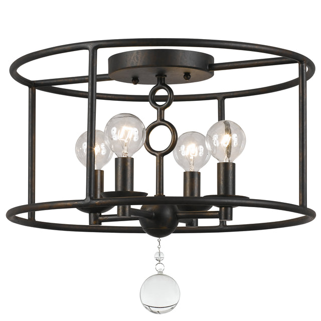 Cameron Outdoor (Damp) Semi Flush Mount Light by Crystorama