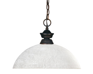 Buy olde-bronze-with-white-linen-glass-and-white-shade Riviera Pendant by Z-Lite