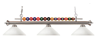 Buy brushed-nickel-with-matte-opal-glass-and-opal-shade Shark Billiard by Z-Lite