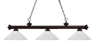 Buy bronze-with-white-linen-glass-and-white-shade Riviera Billiard by Z-Lite