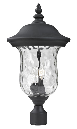 Buy black-with-clear-waterglass-glass-and-clear-shade Armstrong Outdoor (Wet) Post Lantern by Z-Lite