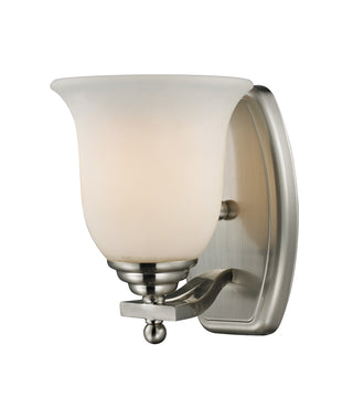 Buy brushed-nickel-with-matte-opal-glass-and-opal-shade Lagoon Outdoor (Damp) Sconce by Z-Lite