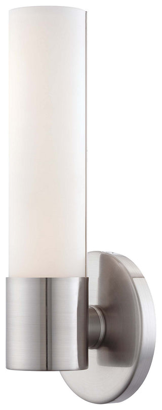 Buy brushed-nickel-with-etched-opal-glass-and-opal-shade Saber II Sconce by George Kovacs