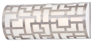 Buy brushed-nickel-with-frosted-glass-glass-and-white-shade Alecia&#39;S Necklace Outdoor (Damp) Sconce by George Kovacs