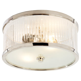 Buy polished-nickel-with-frosted-glass-glass-and-frosted-shade Randolph Outdoor (Damp) Flush Mount Ceiling Light by Visual Comfort Signature