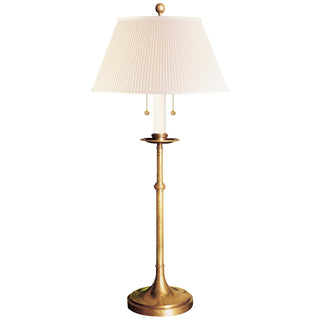 Buy antique-burnished-brass-with-8-x-13-x-7-silk-glass-and-natural-cream-shade Dorchester Lamp by Visual Comfort Signature