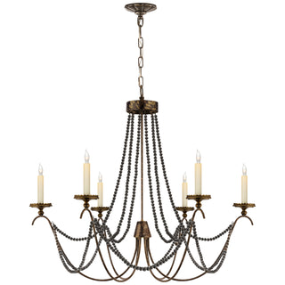 Buy hand-painted-rust-finish Marigot Chandelier by Visual Comfort Signature
