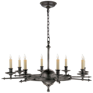 Buy bronze Leaf And Arrow Chandelier by Visual Comfort Signature