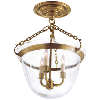 Country Bell Jar Outdoor (Damp) Semi-Flush Mount Ceiling Light by Visual Comfort Signature