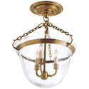 Country Bell Jar Outdoor (Damp) Flush Mount Ceiling Light by Visual Comfort Signature