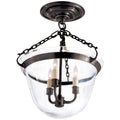 Country Bell Jar Outdoor (Damp) Flush Mount Ceiling Light by Visual Comfort Signature