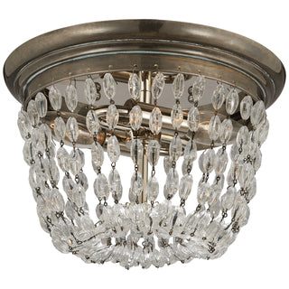 Buy sheffield-silver-with-seeded-glass-glass-and-clear-seedy-shade Paris Flea Market Flush Mount Ceiling Light by Visual Comfort Signature