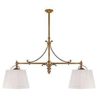 Buy antique-burnished-brass-with-11-5-x-15-5-x-10-linen-glass-and-white-shade Sloane Pendant by Visual Comfort Signature