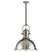 Polished Nickel with 9.5" x 19.5" Polished Nickel Glass and Metal Shade