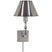 Polished Nickel with 4" x 8" x 5" Polished Nickel Glass and Metal Shade