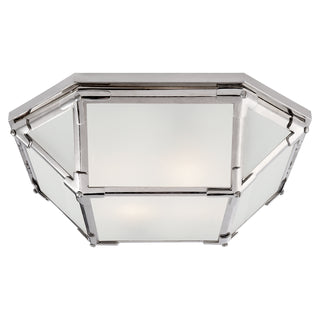 Buy polished-nickel Morris Flush Mount Ceiling Light by Visual Comfort Signature