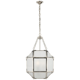 Buy polished-nickel-with-frosted-glass-glass-and-frosted-shade Morris Lantern by Visual Comfort Signature
