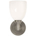 Antique Nickel with White Glass Glass and White Shade
