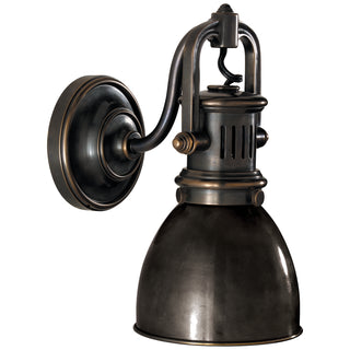 Buy bronze-with-bronze-glass-and-metal-shade Yoke Sconce by Visual Comfort Signature