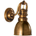 Hand-Rubbed Antique Brass with Antique Brass Glass and Metal Shade