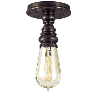 Buy bronze-with-without-glass-glass Boston Flush Mount Light by Visual Comfort Signature
