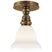 Hand-Rubbed Antique Brass with White Glass Desk Shade Glass and White Shade