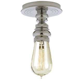 Buy polished-nickel-with-without-glass-glass Boston Flush Mount Light by Visual Comfort Signature