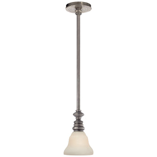 Buy antique-nickel-with-white-glass-desk-shade-glass-and-white-shade Boston Pendant by Visual Comfort Signature