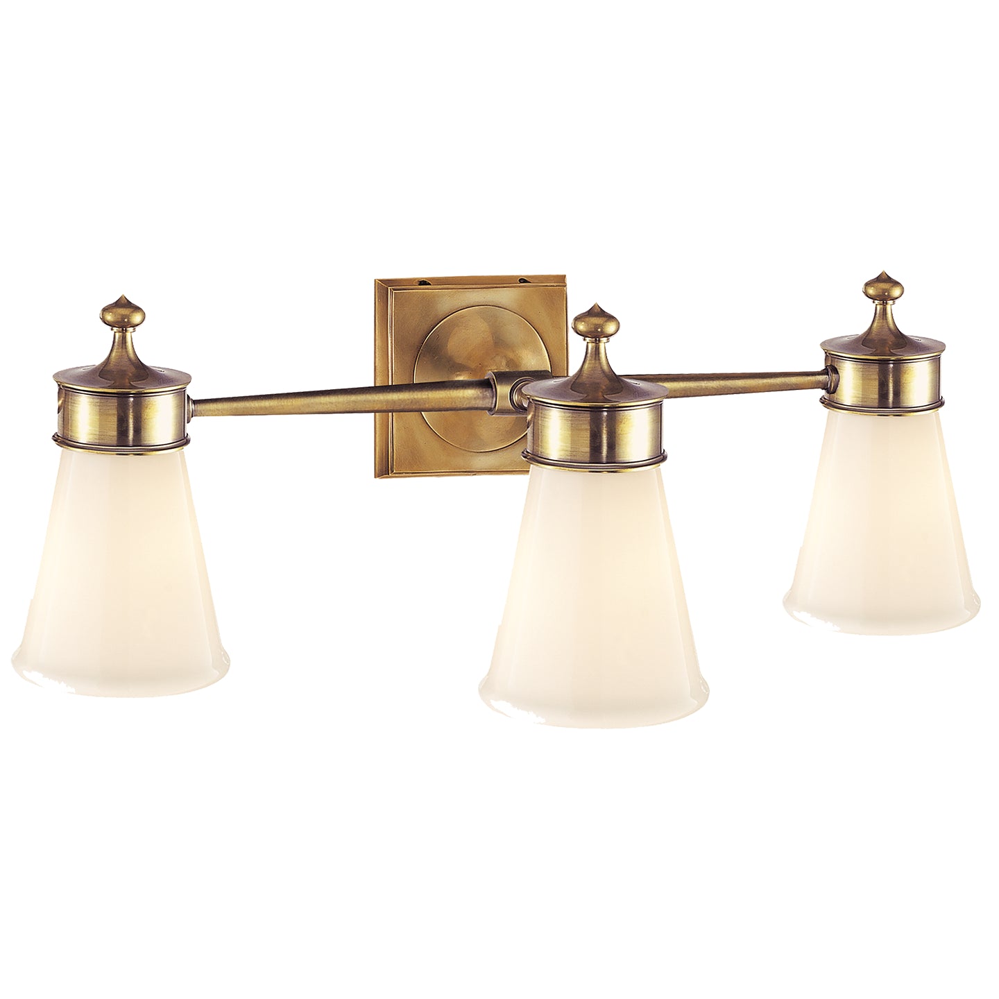 Visual Comfort Signature - SS 2003HAB-WG - Three Light Wall Sconce - Siena - Hand-Rubbed Antique Brass from Lighting & Bulbs Unlimited.