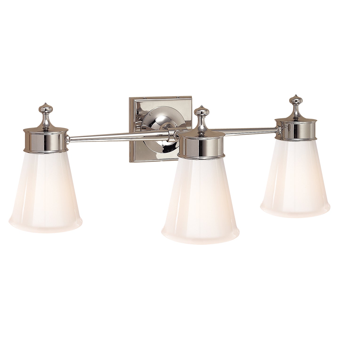 Visual Comfort Signature - SS 2003PN-WG - Three Light Wall Sconce - Siena - Polished Nickel from Lighting & Bulbs Unlimited.