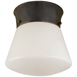 Buy bronze-with-white-glass-glass-and-white-shade Perry Street Outdoor (Damp) Ceiling Light by Visual Comfort Signature