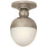Antique Nickel with White Glass Glass and White Shade
