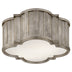 Antique Nickel with White Glass Glass and White Shade