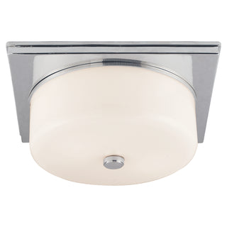 Buy polished-nickel Newhouse Block Outdoor (Damp) Flush Mount Ceiling Light by Visual Comfort Signature